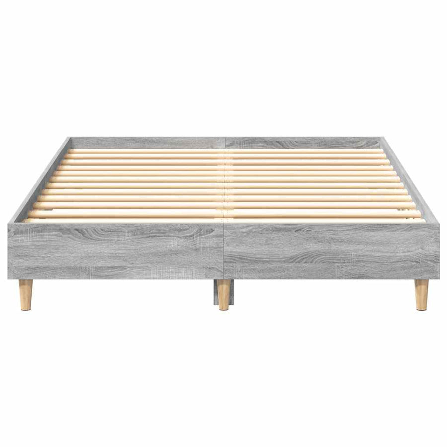 Bedframe zonder matras 140x190 cm spaanplaat grijs sonoma