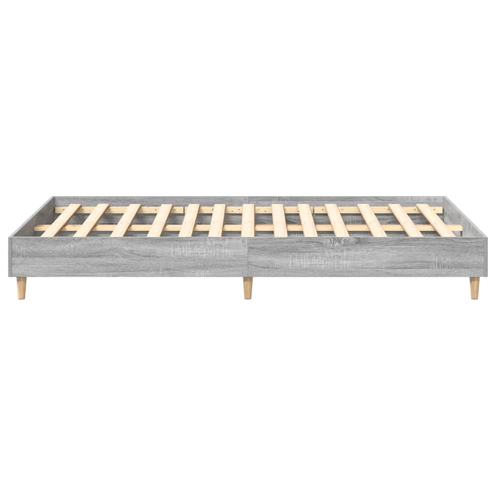 Bedframe zonder matras 140x190 cm spaanplaat grijs sonoma