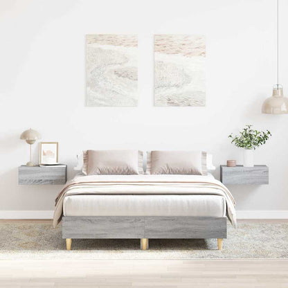 Bedframe zonder matras 140x190 cm spaanplaat grijs sonoma