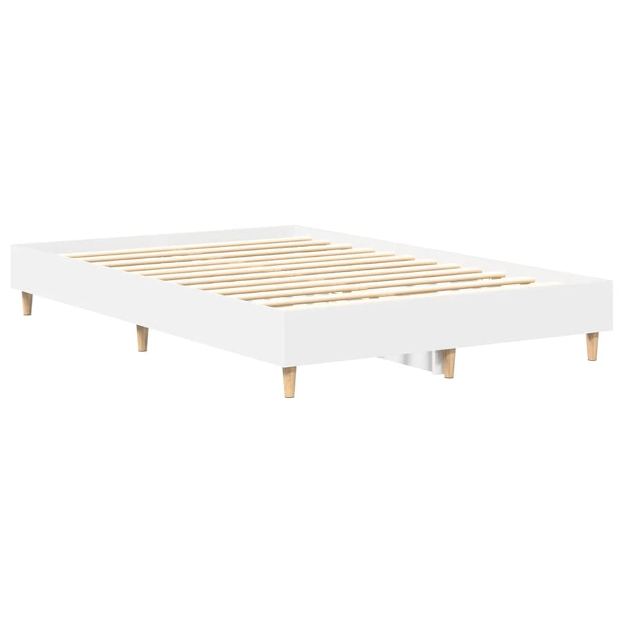 Bedframe zonder matras 135x190 cm spaanplaat wit