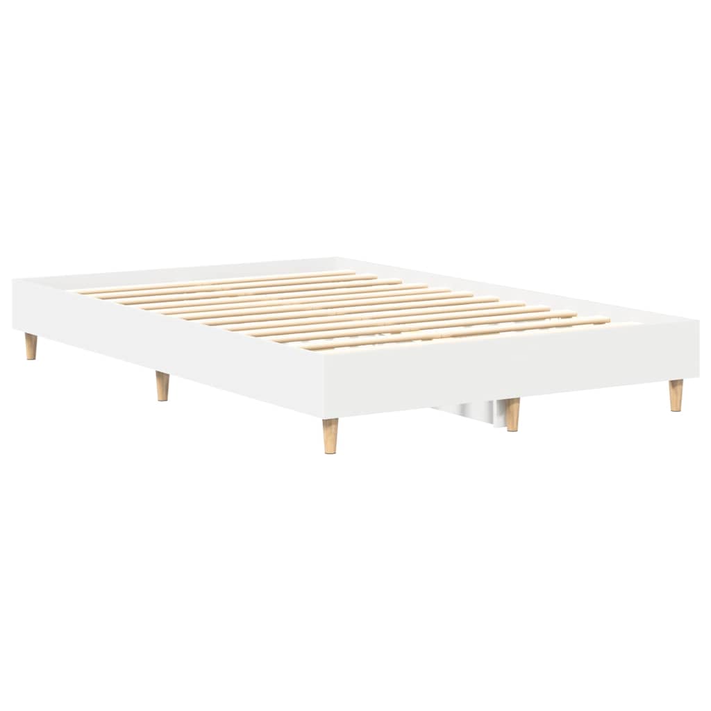 Bedframe zonder matras 135x190 cm spaanplaat wit