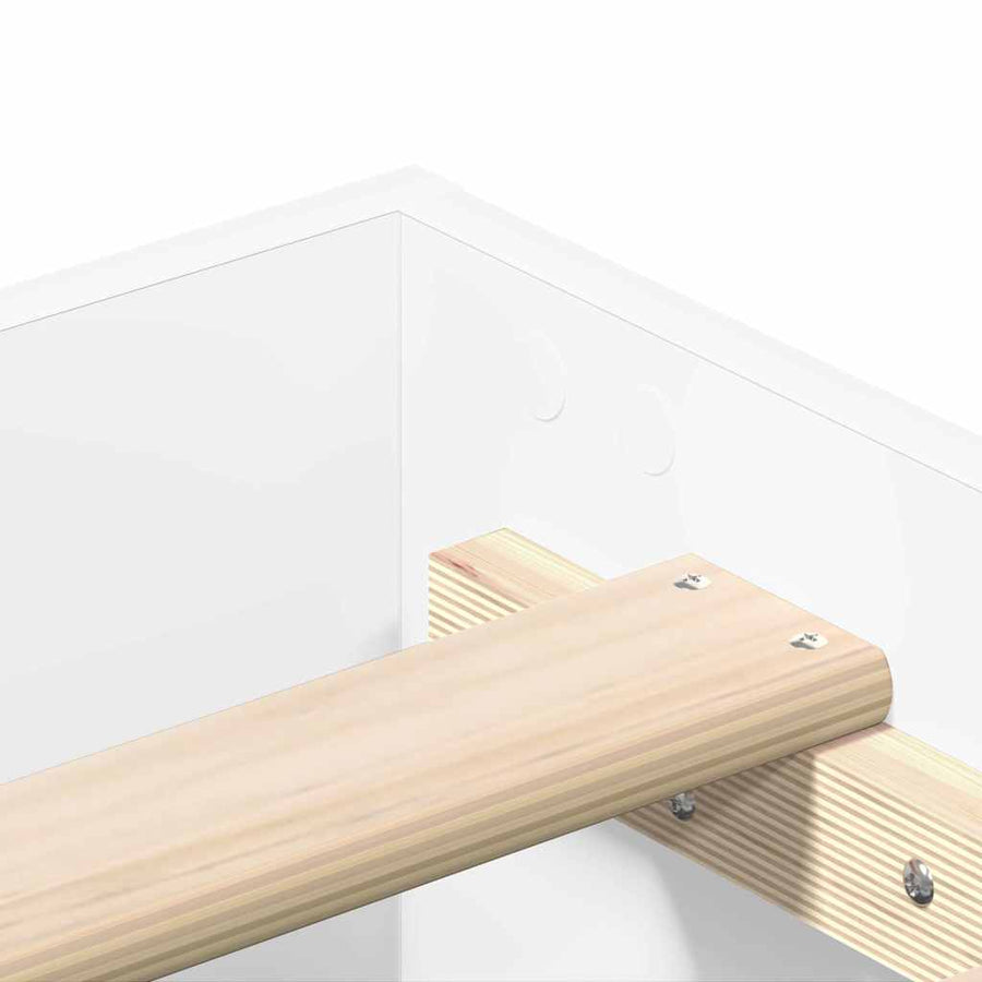 Bedframe zonder matras 135x190 cm spaanplaat wit
