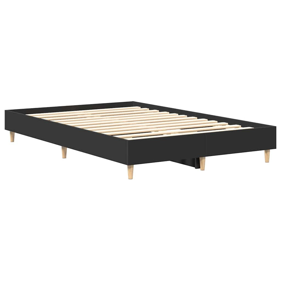 Bedframe zonder matras 135x190 cm spaanplaat zwart