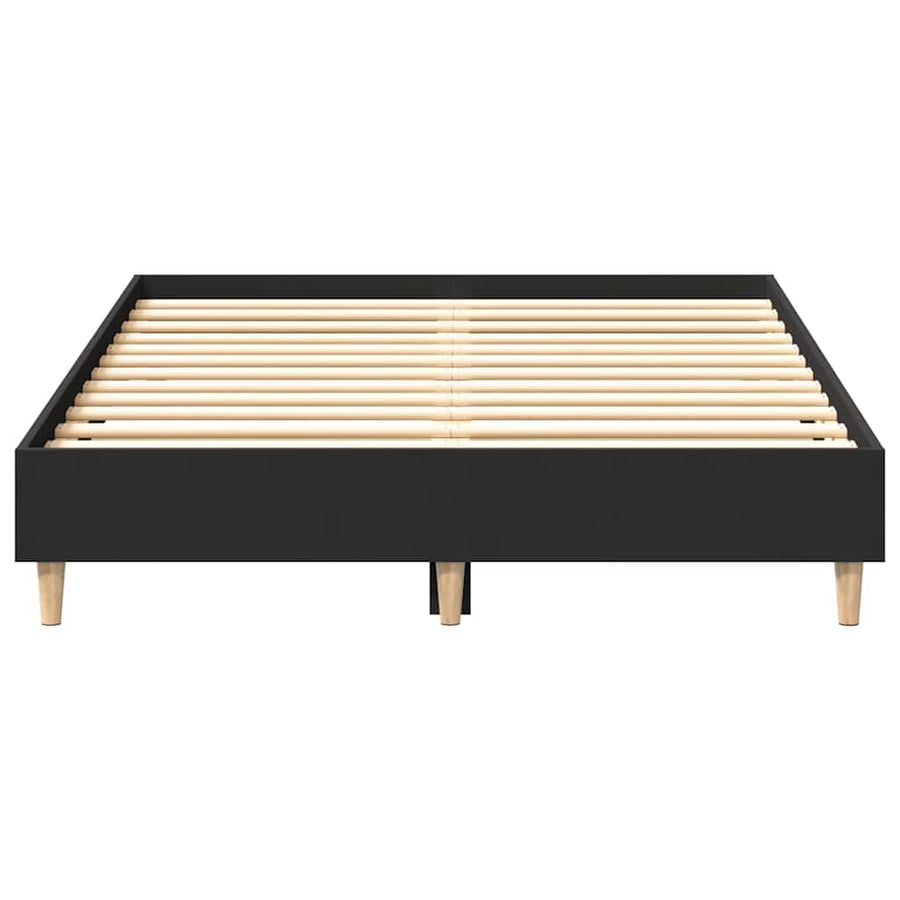 Bedframe zonder matras 135x190 cm spaanplaat zwart
