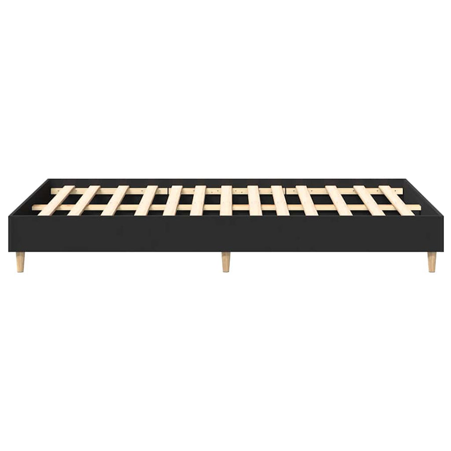 Bedframe zonder matras 135x190 cm spaanplaat zwart