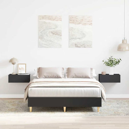 Bedframe zonder matras 135x190 cm spaanplaat zwart