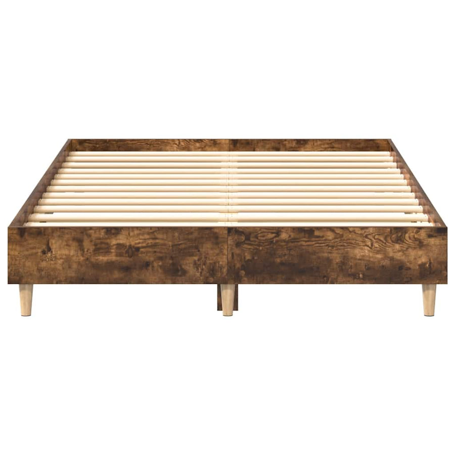 Bedframe zonder matras spaanplaat gerookt eiken