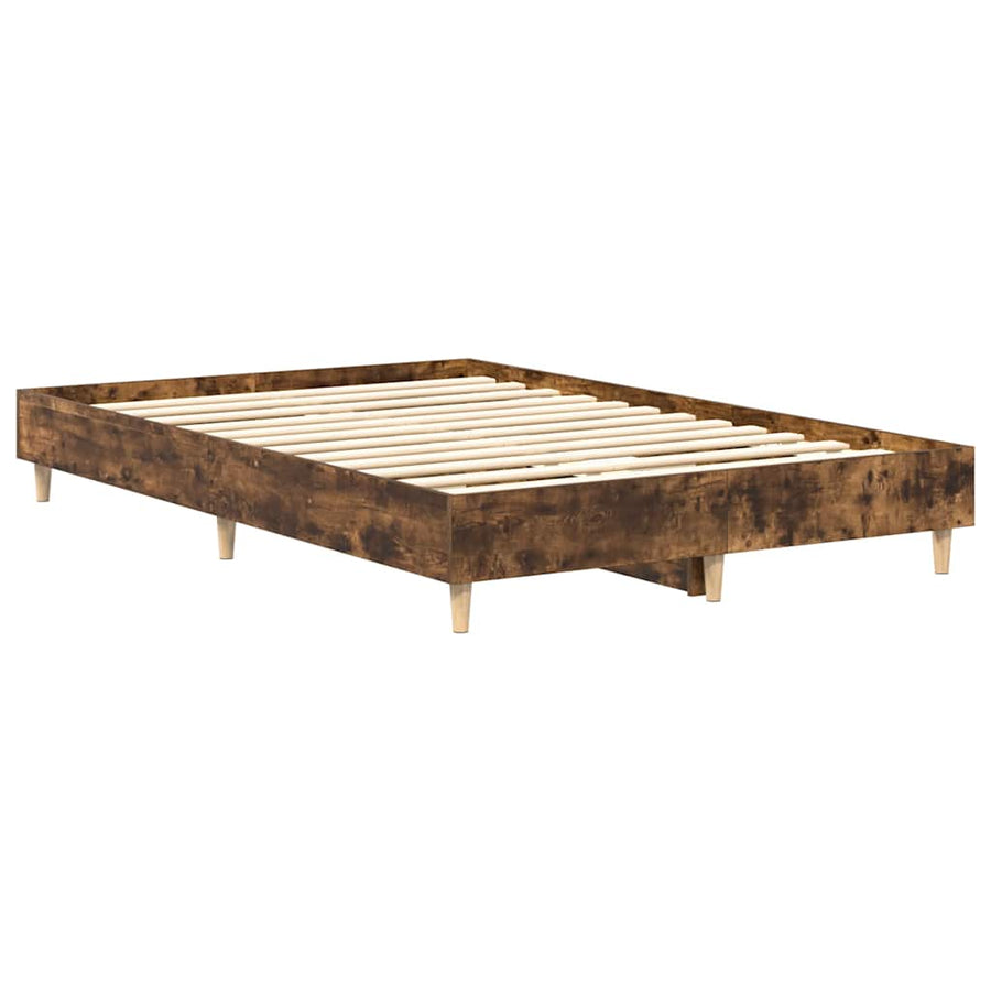 Bedframe zonder matras spaanplaat gerookt eiken