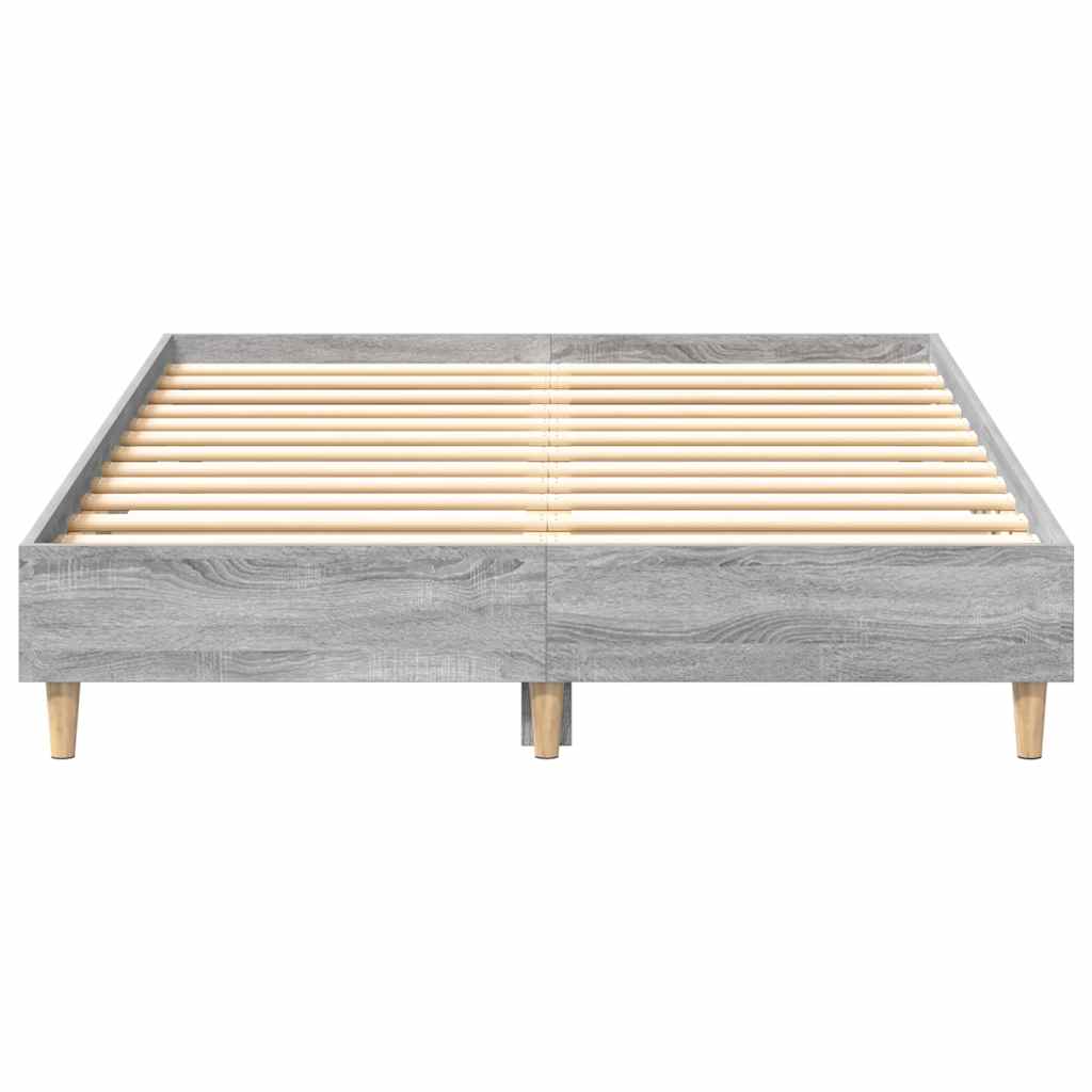 Bedframe zonder matras 135x190 cm spaanplaat grijs sonoma