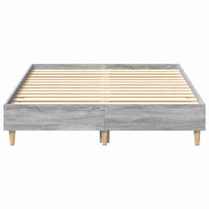 Bedframe zonder matras 135x190 cm spaanplaat grijs sonoma