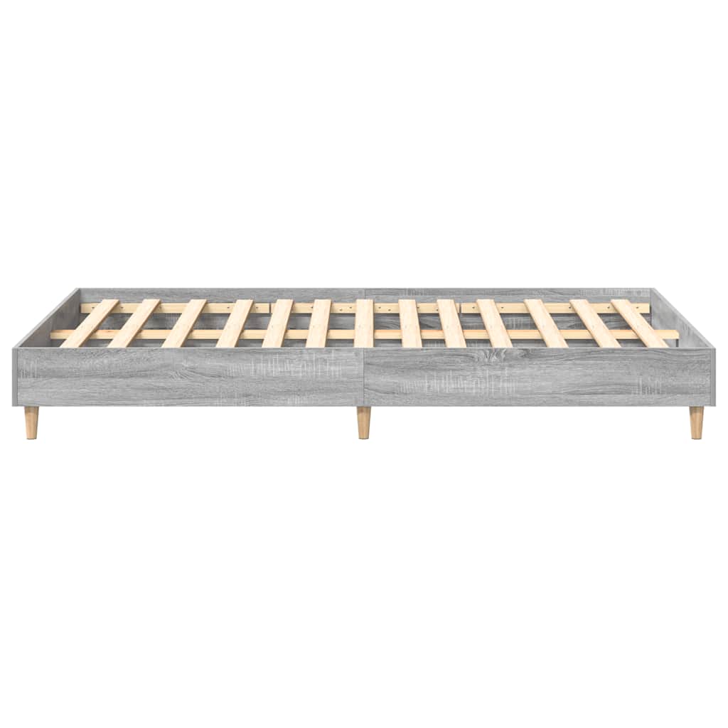Bedframe zonder matras 135x190 cm spaanplaat grijs sonoma