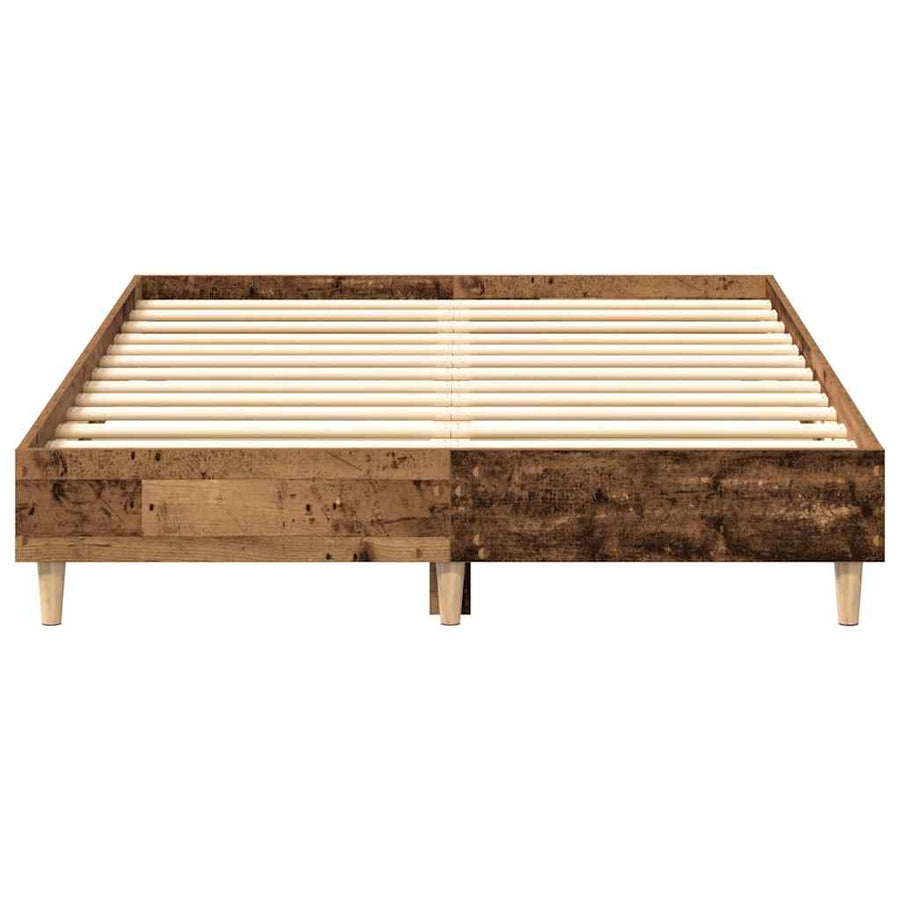 Bedframe zonder matras 135x190 cm bewerkt hout oud hout