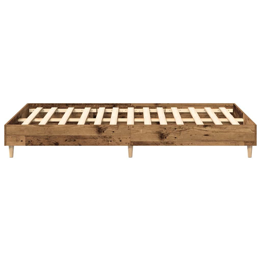 Bedframe zonder matras 135x190 cm bewerkt hout oud hout