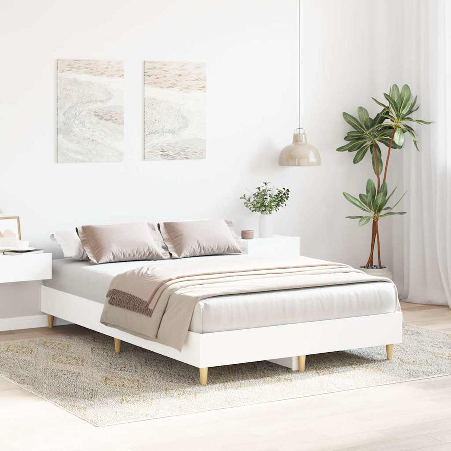 Bedframe zonder matras 120x190 cm spaanplaat wit