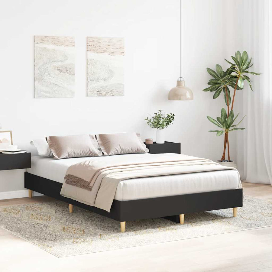 Bedframe zonder matras 120x190 cm spaanplaat zwart
