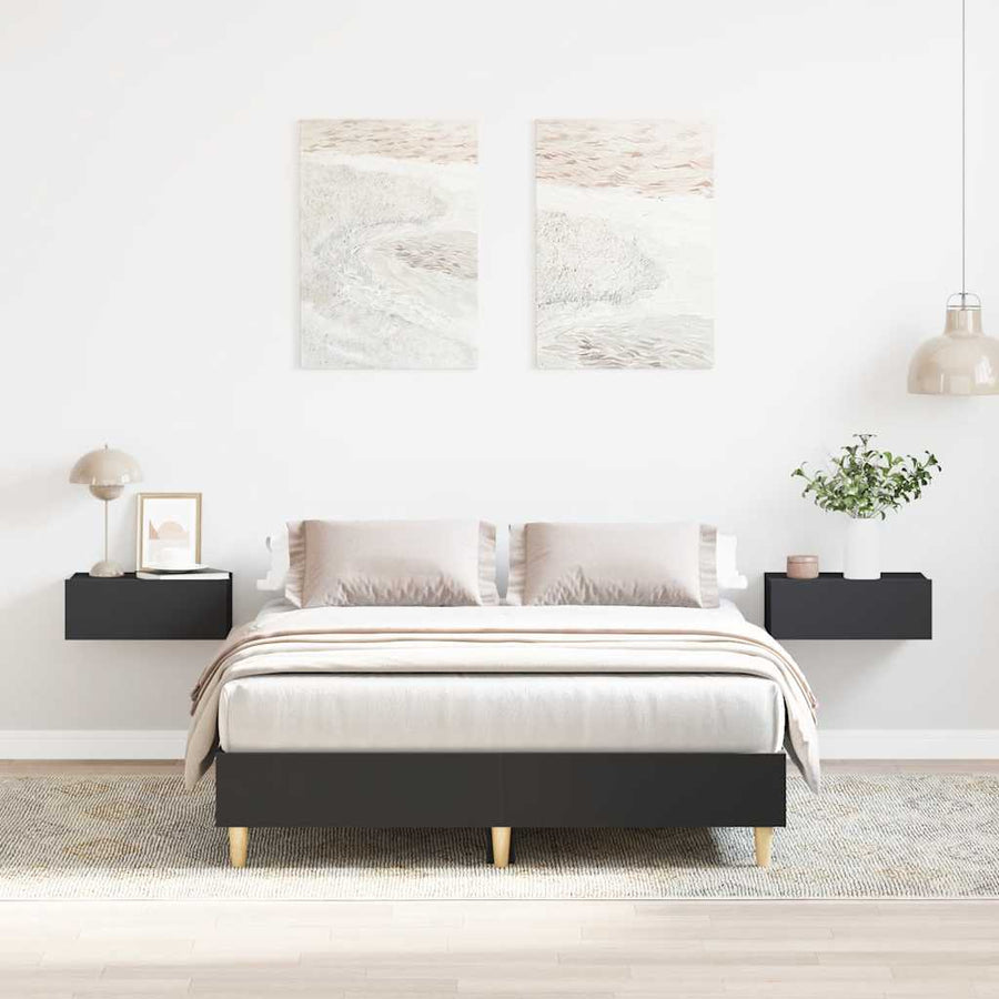 Bedframe zonder matras 120x190 cm spaanplaat zwart