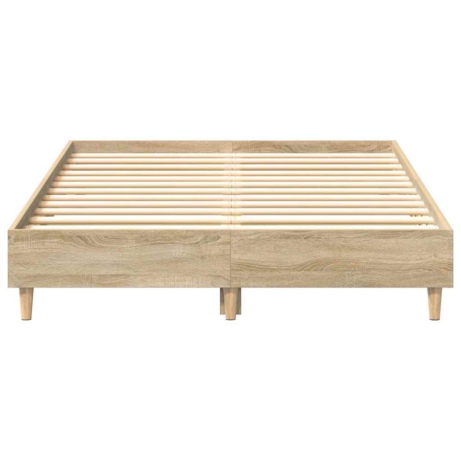 Bedframe zonder matras 120x190cm spaanplaat sonoma eikenkleurig