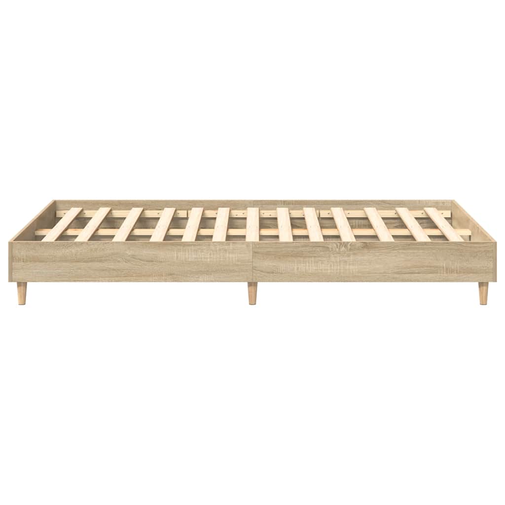 Bedframe zonder matras 120x190cm spaanplaat sonoma eikenkleurig