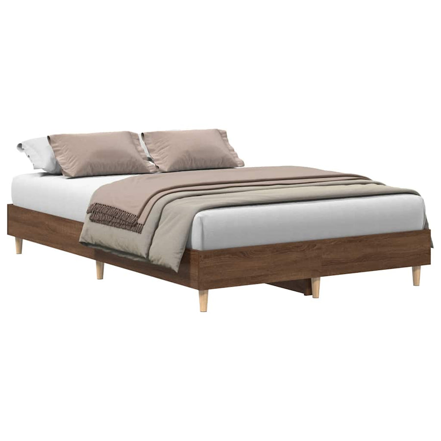 Bedframe zonder matras 120x190 cm spaanplaat bruin eikenkleurig