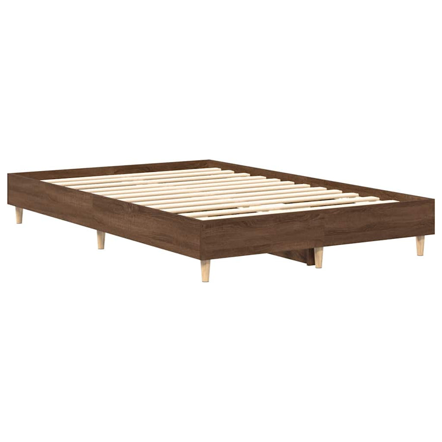 Bedframe zonder matras 120x190 cm spaanplaat bruin eikenkleurig
