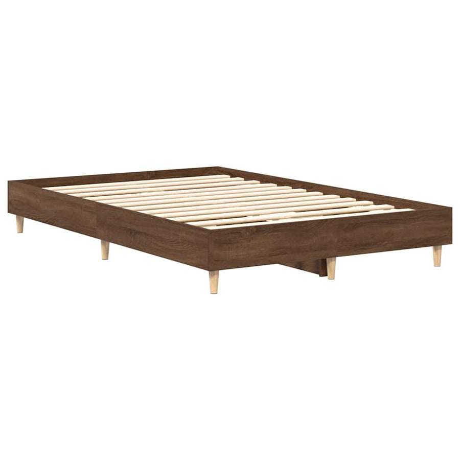 Bedframe zonder matras 120x190 cm spaanplaat bruin eikenkleurig