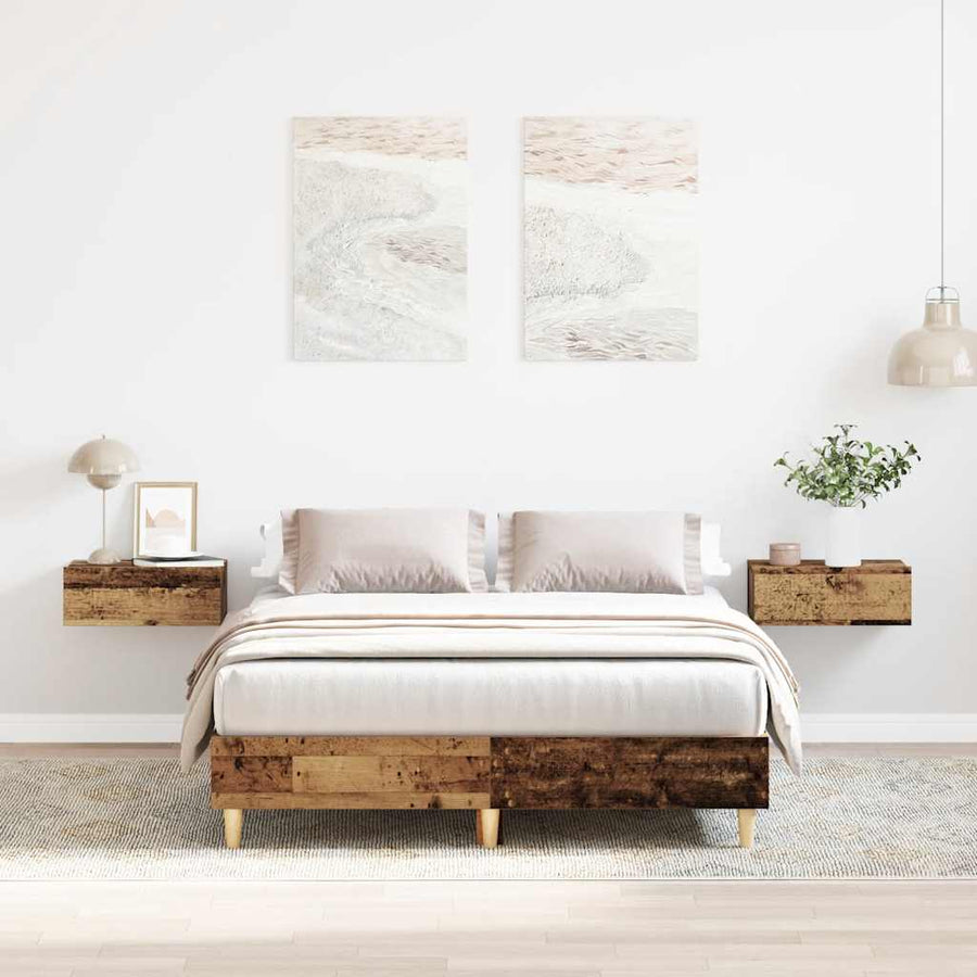 Bedframe zonder matras 120x190 cm spaanplaat bewerkt hout