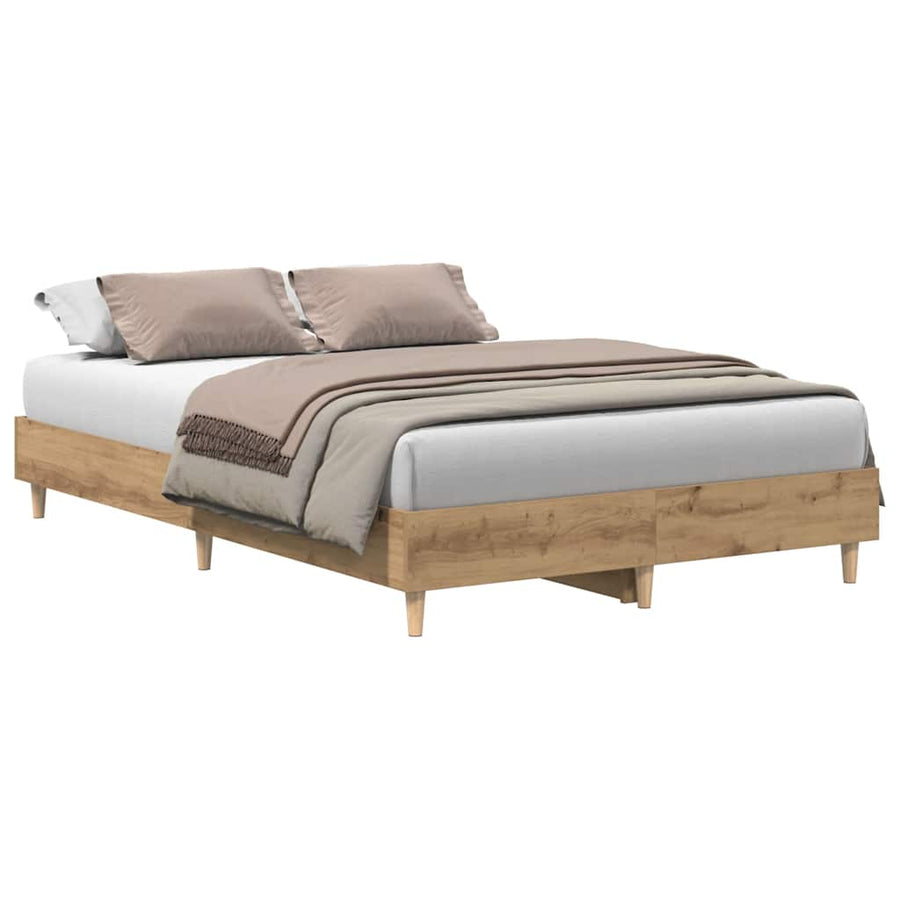 Bedframe Zonder Matras Spaanplaat Artisanaal Eiken Artisian Oak 120 x 190 cm