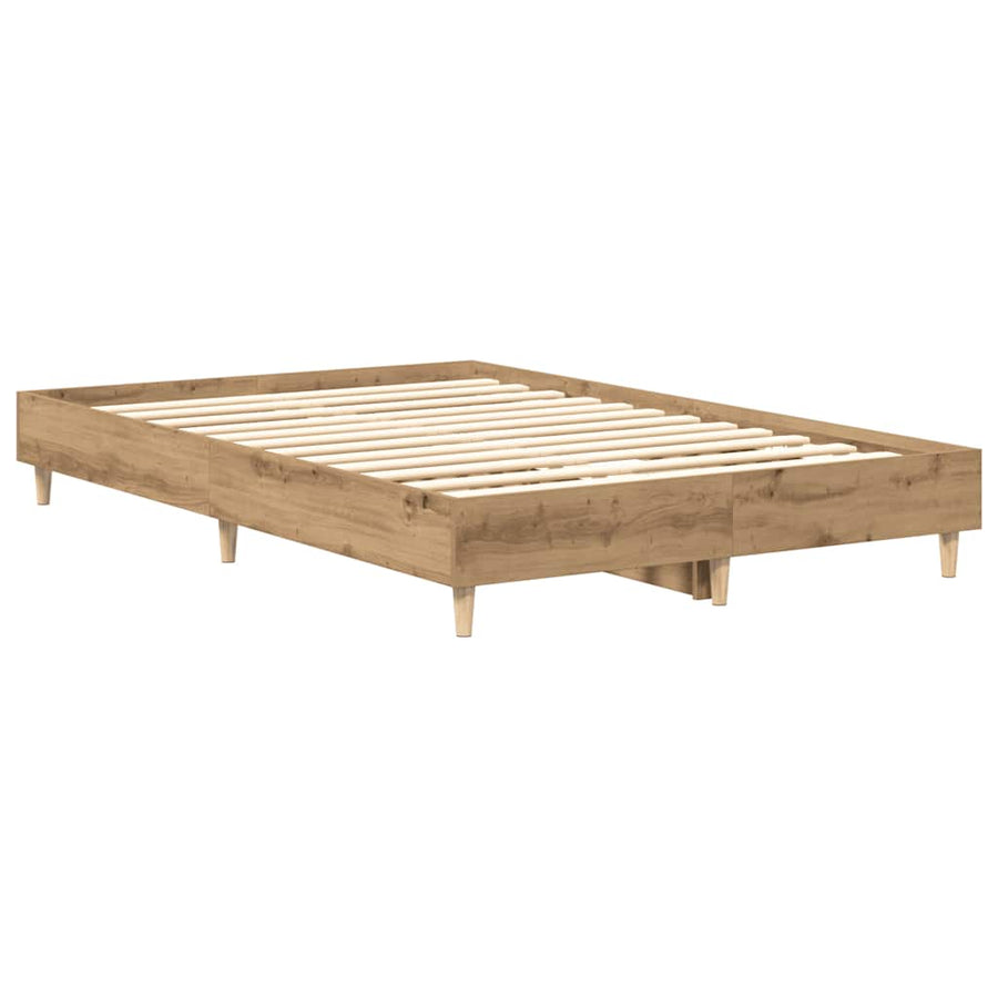 Bedframe Zonder Matras Spaanplaat Artisanaal Eiken Artisian Oak 120 x 190 cm