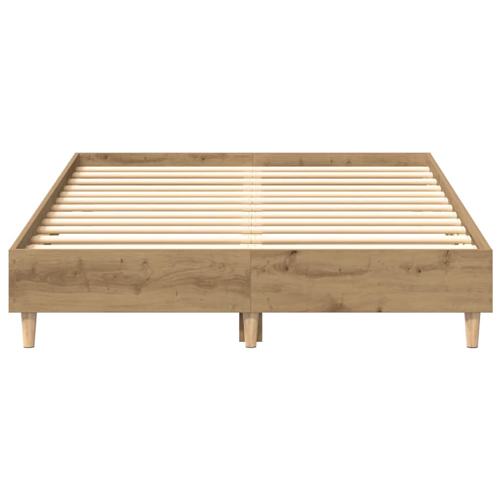 Bedframe Zonder Matras Spaanplaat Artisanaal Eiken Artisian Oak 120 x 190 cm