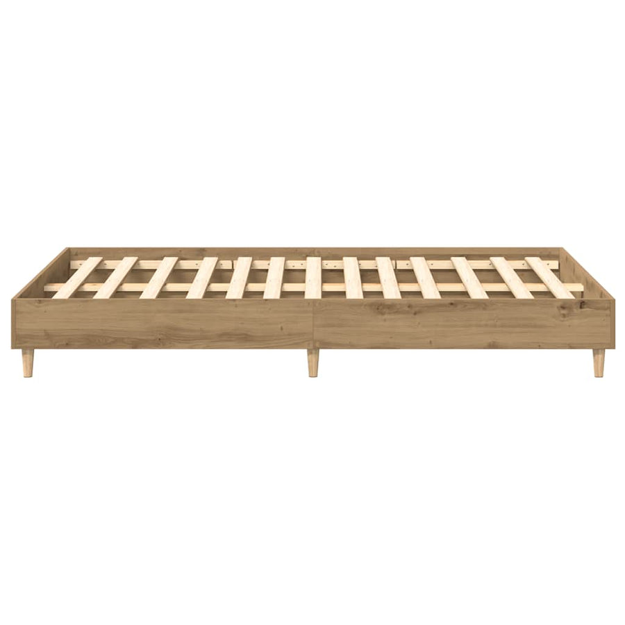 Bedframe Zonder Matras Spaanplaat Artisanaal Eiken Artisian Oak 120 x 190 cm