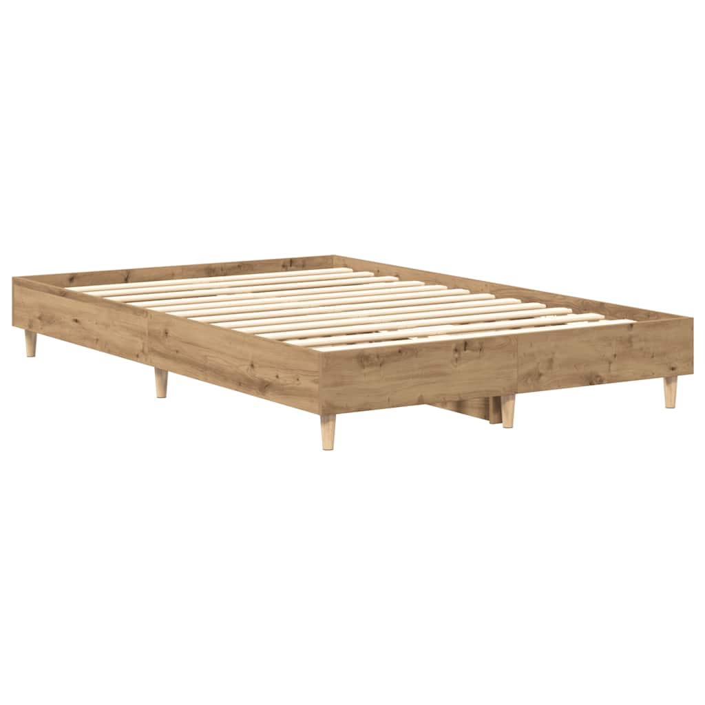 Bedframe Zonder Matras Spaanplaat Artisanaal Eiken Artisian Oak 120 x 190 cm