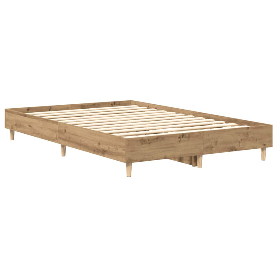 Bedframe Zonder Matras Spaanplaat Artisanaal Eiken Artisian Oak 120 x 190 cm