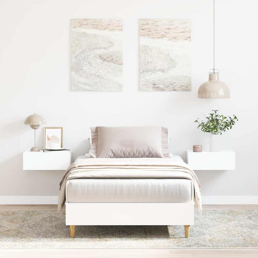 Bedframe zonder matras 90x190 cm spaanplaat wit
