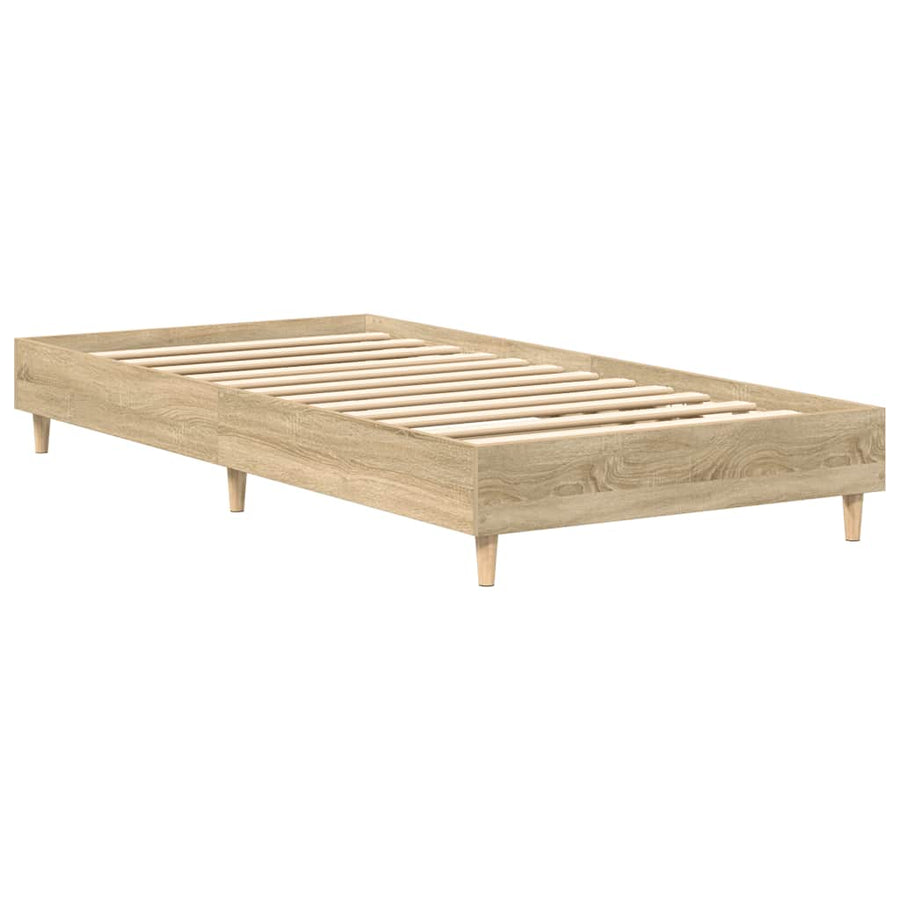 Bedframe zonder matras 90x190 cm sonoma eikenkleurig spaanplaat