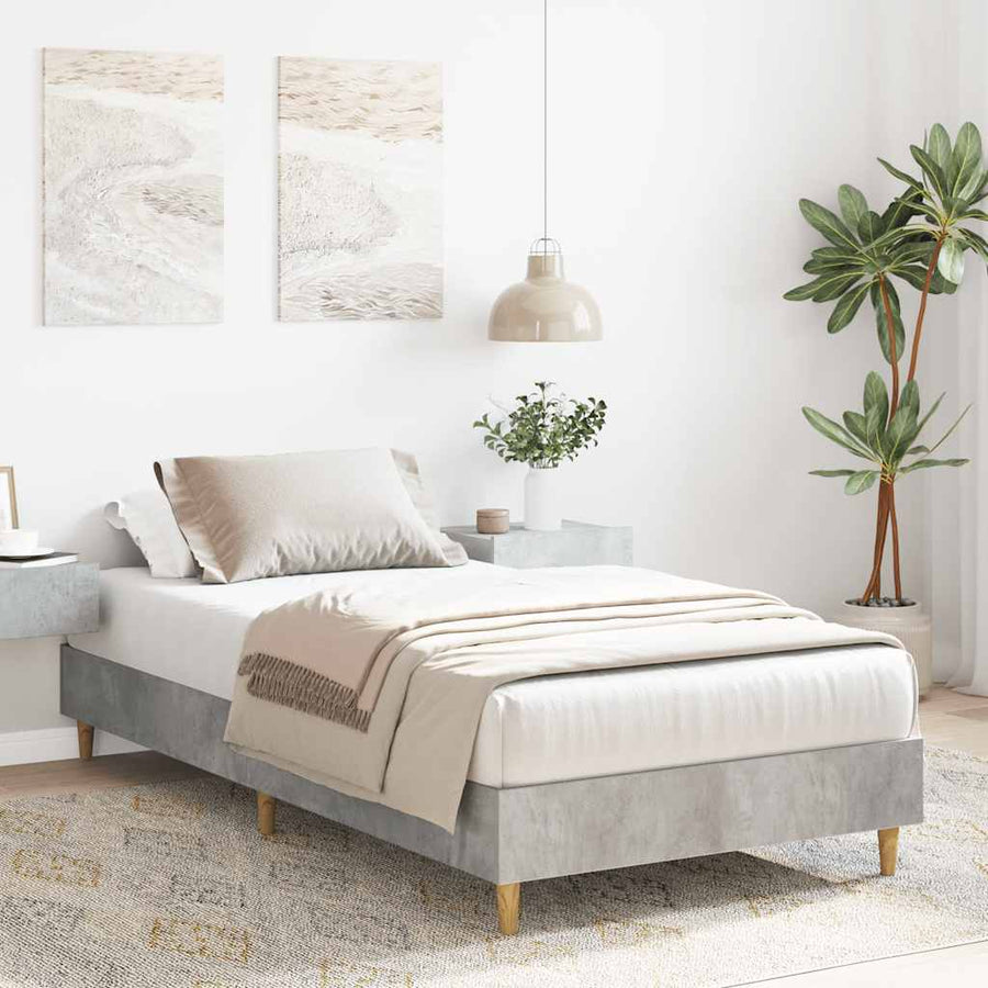 Bedframe zonder matras 90x190 cm spaanplaat betongrijs