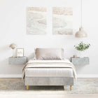 Bed frame without mattress 90x190 cm chipboard concrete grey
