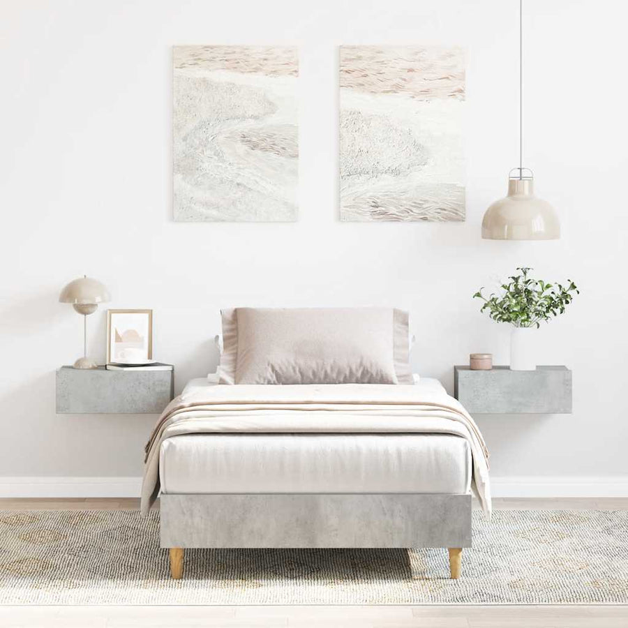 Bedframe zonder matras 90x190 cm spaanplaat betongrijs