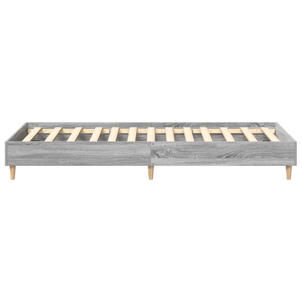 Bedframe zonder matras 90x190 cm spaanplaat grijs Sonoma