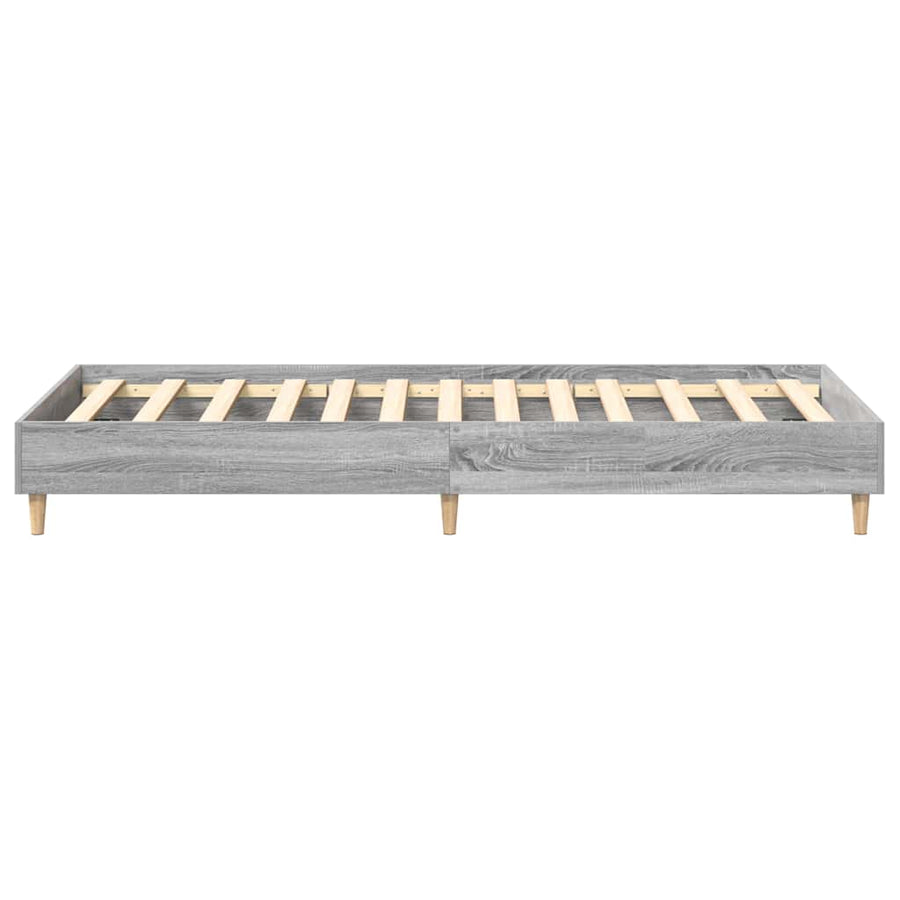 Bedframe zonder matras 90x190 cm spaanplaat grijs Sonoma
