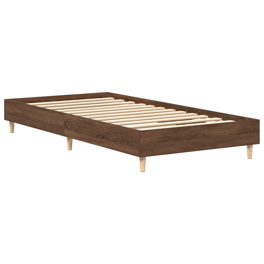 Bedframe zonder matras 90x190 cm spaanplaat bruin eikenkleurig