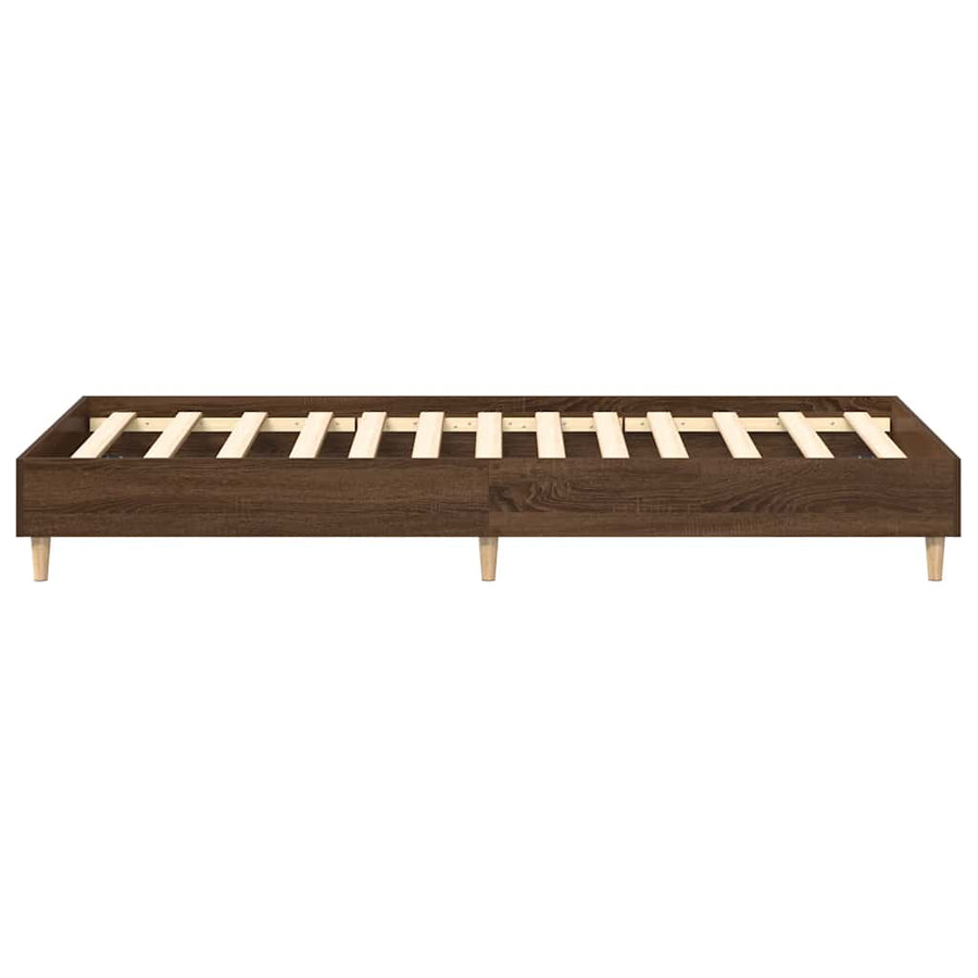 Bedframe zonder matras 90x190 cm spaanplaat bruin eikenkleurig