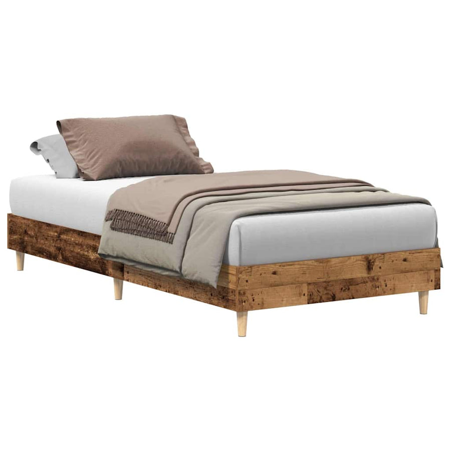 Bedframe zonder matras 90x190 cm spaanplaat bewerkt hout