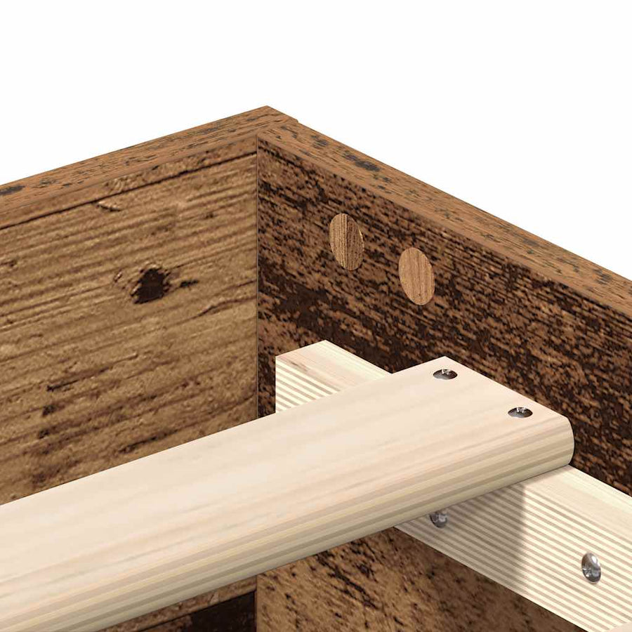 Bedframe zonder matras 90x190 cm spaanplaat bewerkt hout