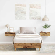 Bedframe 90x190 cm spaanplaat bewerkt hout