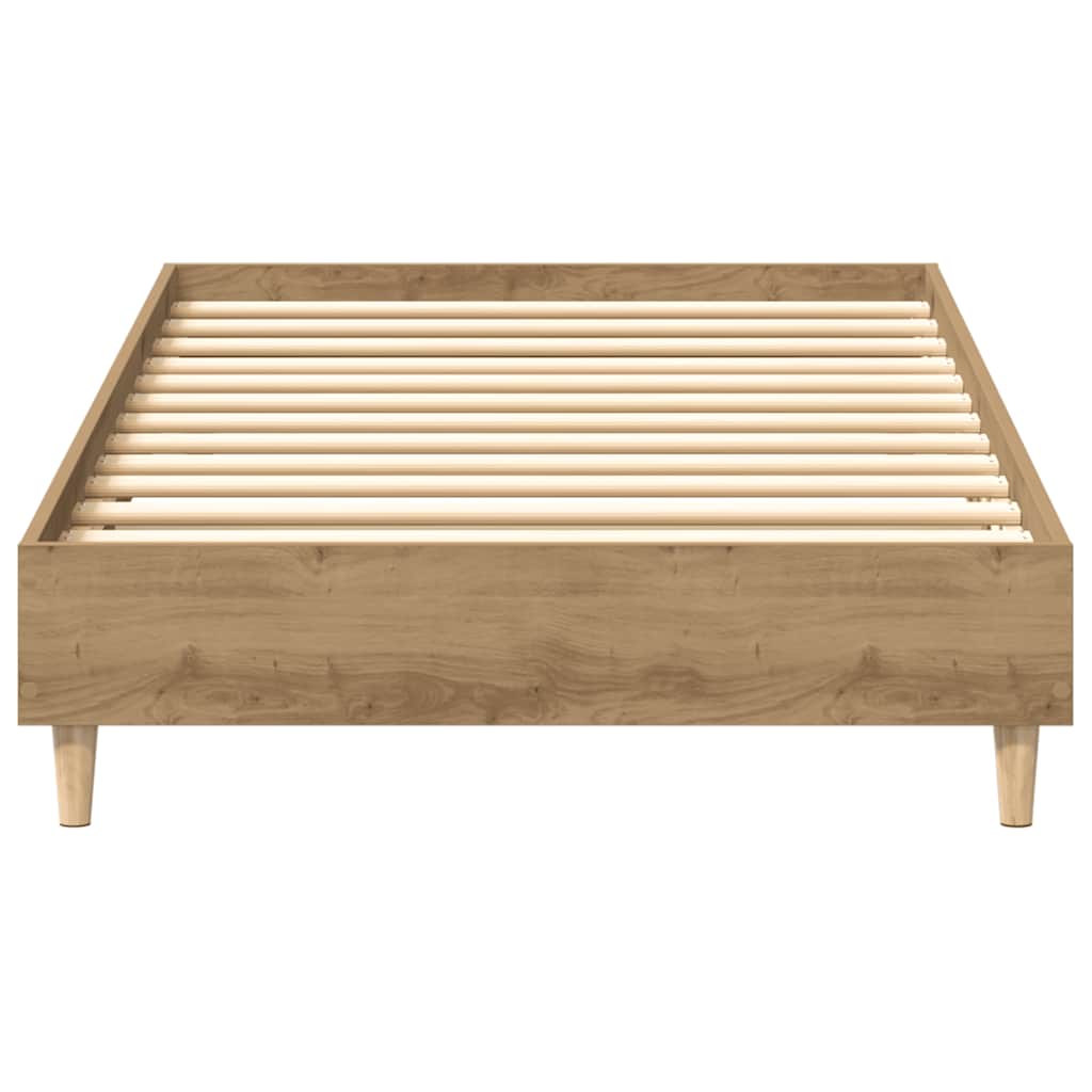 Bedframe zonder matras spaanplaat ambachtelijk eikenkleurig