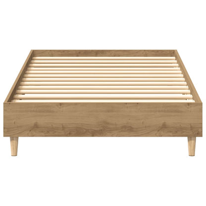 Bedframe zonder matras spaanplaat ambachtelijk eikenkleurig