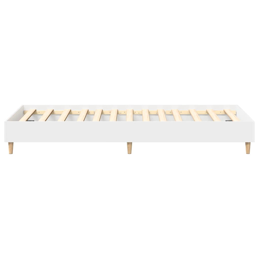 Bedframe zonder matras 75x190 cm spaanplaat wit