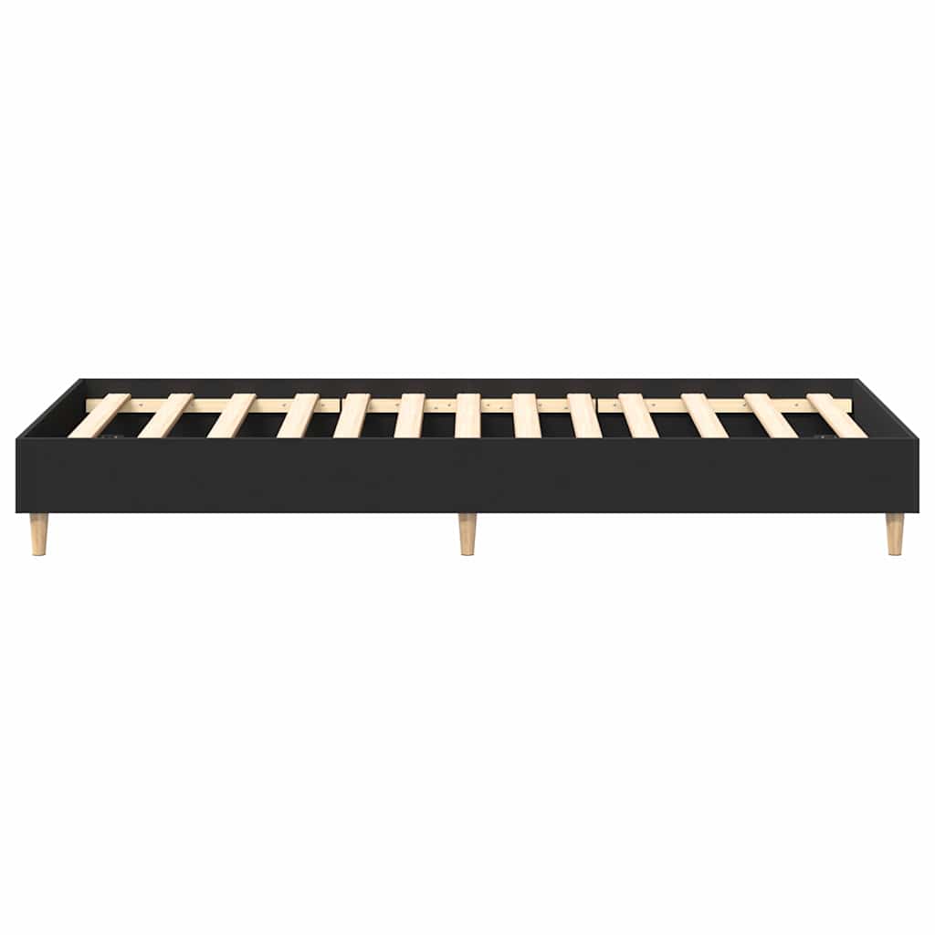 Bedframe zonder matras 75x190 cm spaanplaat zwart
