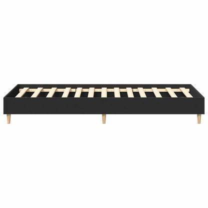 Bedframe zonder matras 75x190 cm spaanplaat zwart
