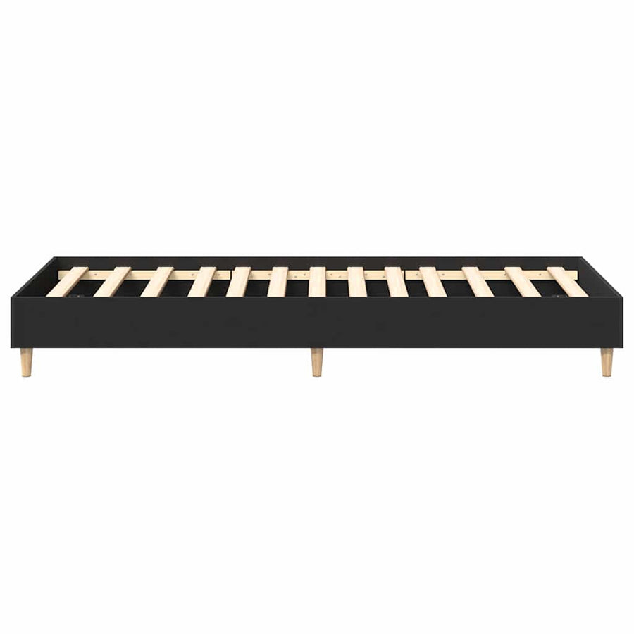 Bedframe zonder matras 75x190 cm spaanplaat zwart